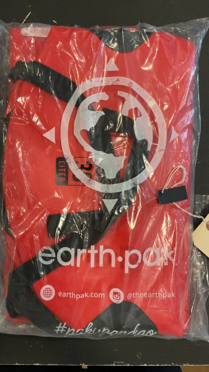 Earth Pak Backpack 30L Red Waterproof w/ phonecase