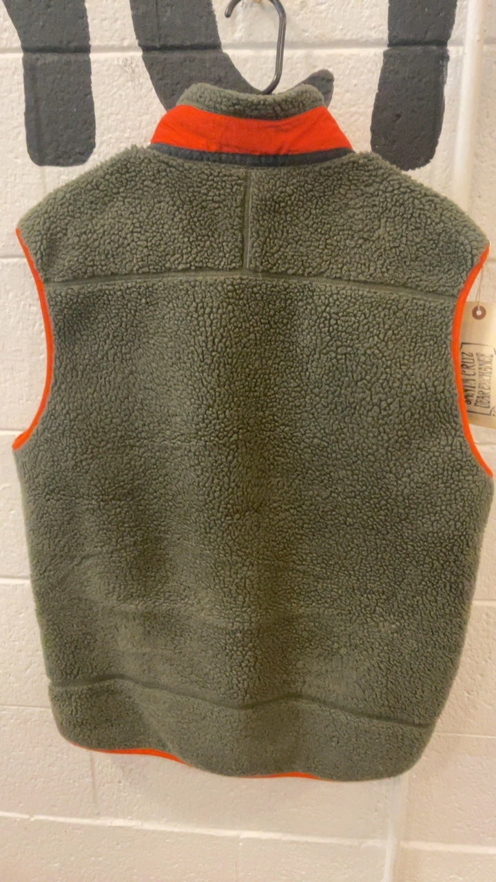 Patagonia Vest L Orange/Green Retro X Fleece