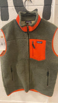 Patagonia Vest L Orange/Green Retro X Fleece