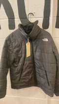 The North Face Puffy Jacket (Full Zip) (No Hood) L Grey/Black