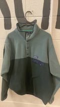 Patagonia Jacket XL Green/Blue Synchilla Snap-T Pullover