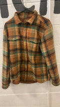 Prana Jacket M Brown/Green Flannel