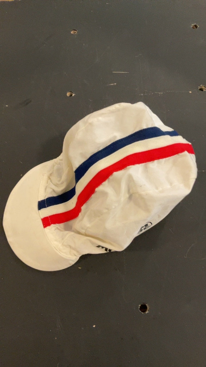 Motobecane Hat (Cycling) White/Red/Blue
