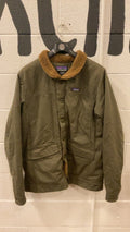 Patagonia Maple Grove Deck Jacket (Fleece Lined) (Button Up) L Green/Brown