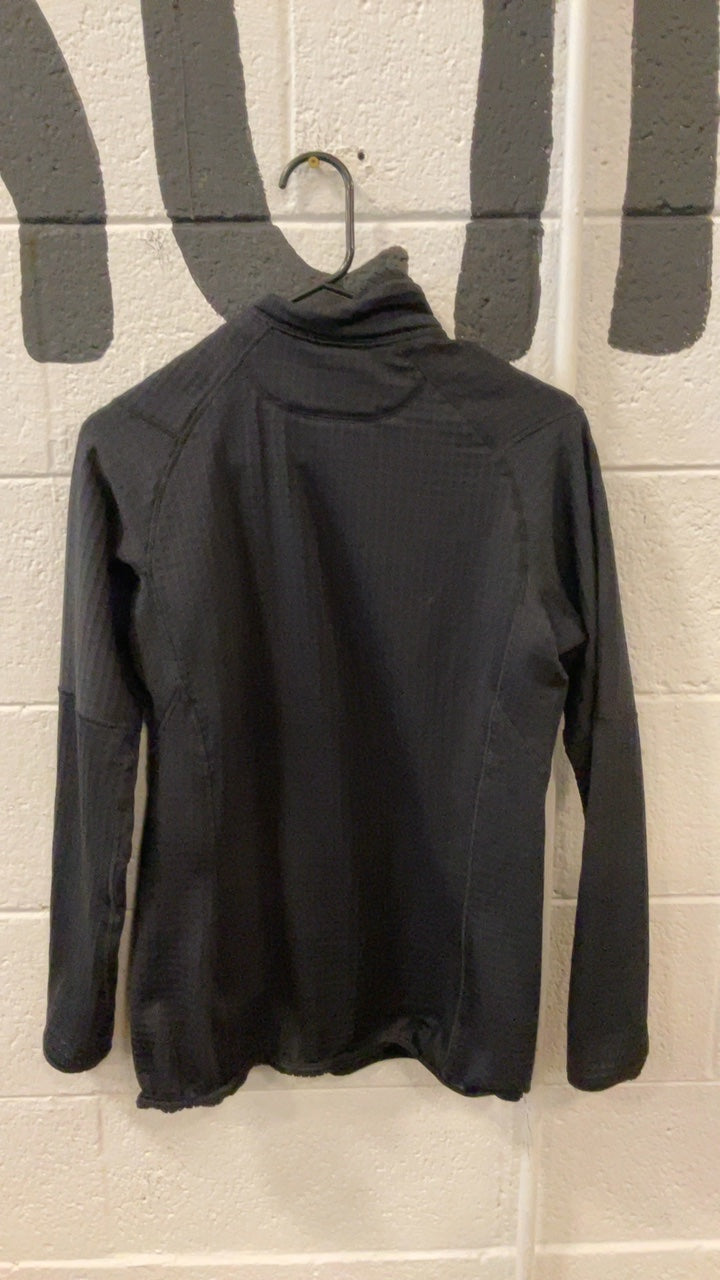 Patagonia R1 Pullover Fleece Jacket (Quarter-Zip) (Hood) M Black