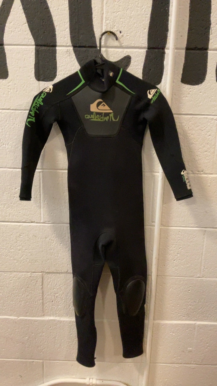 Quiksilver Synchro 3/2mm Wetsuit Youth 8 Black/Green