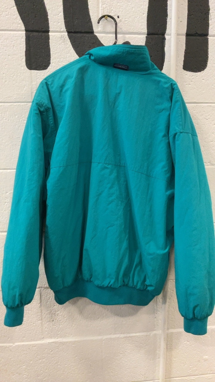 White Sierra Jacket L Teal Vintage Bomber