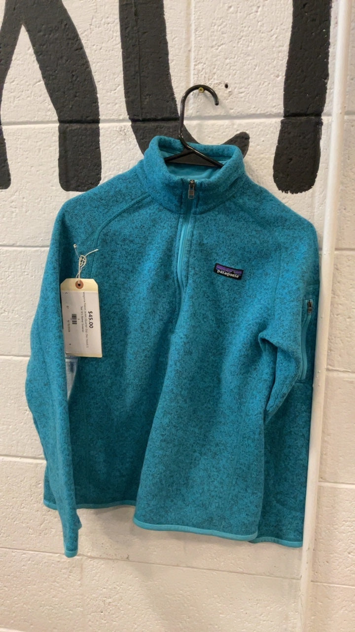 Patagonia Fleece Jacket (Quarter-Zip) (No Hood) S Teal W's Better Sweater