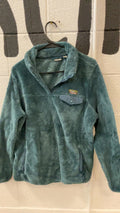 LL Bean Fleece Jacket (Quarter-Zip) (No Hood) L Seafoam
