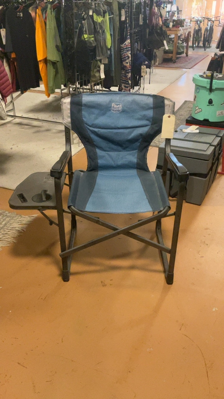Timber Ridge Camp Chair Blue w/ Side Table