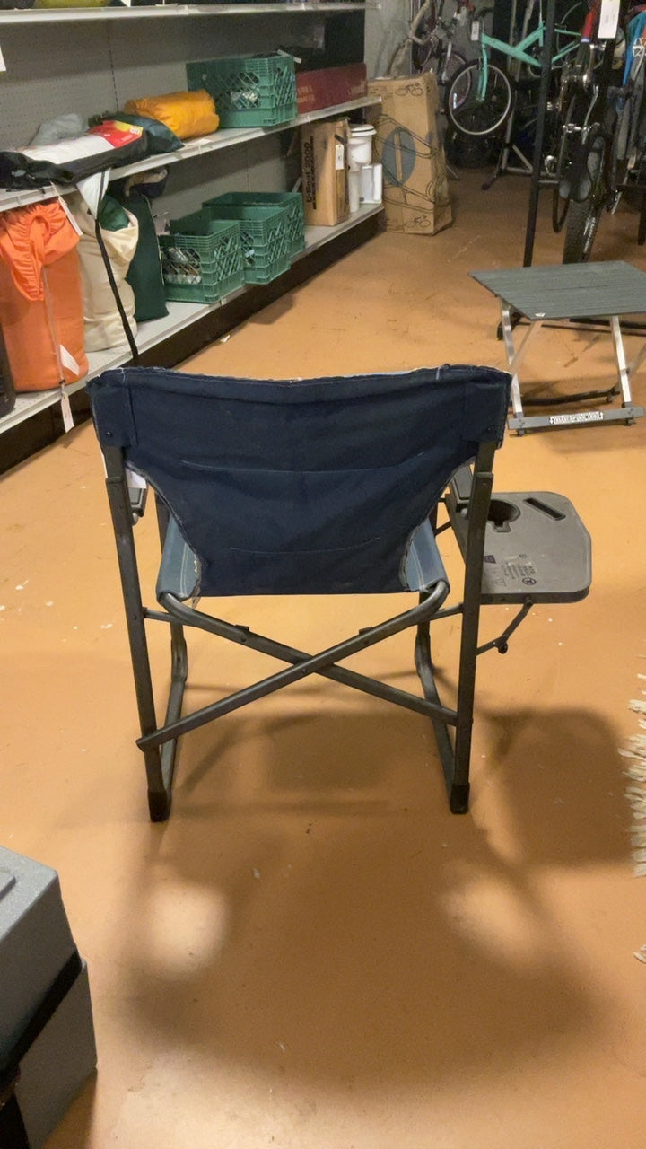 Timber Ridge Camp Chair Blue w/ Side Table