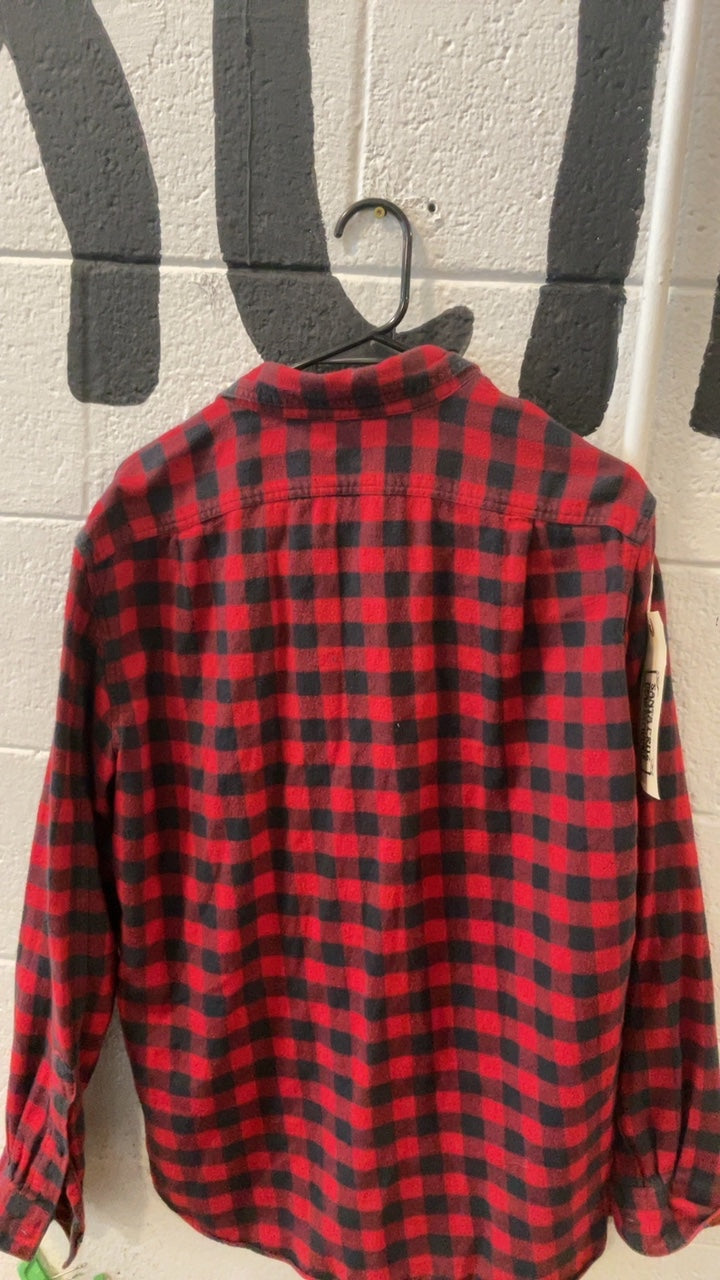 J Crew Flannel Medium Red/Black