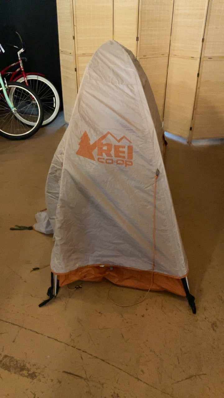 REI Passage 1 Tent 1P Orange/Grey w/ Footprint (Needs Repair)