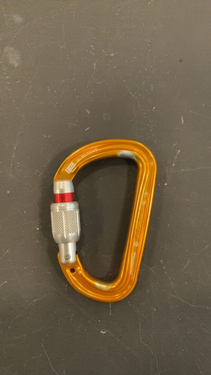 Petzl Sm'D Screw Lock Climbing Hardware (Carabiner) Gold