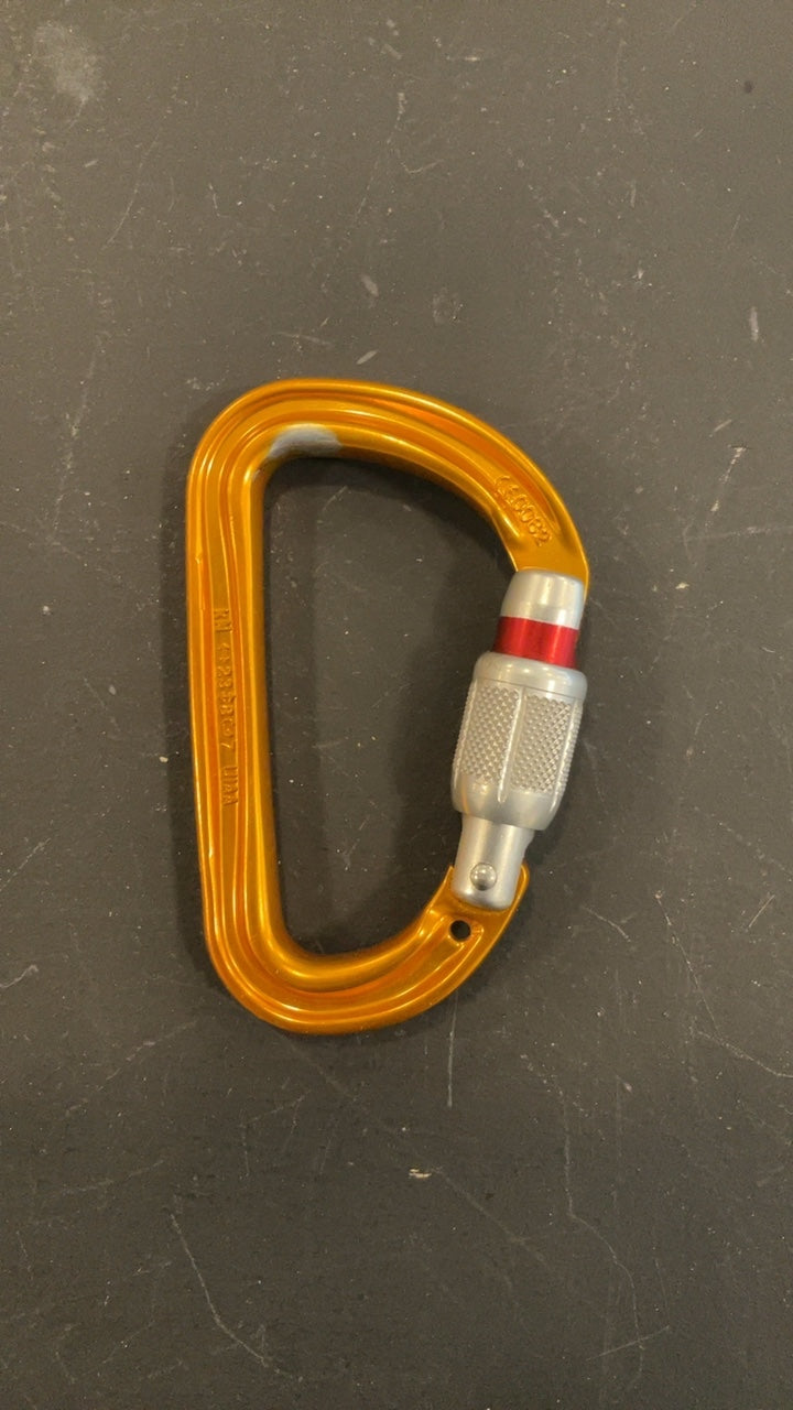 Petzl Sm'D Screw Lock Climbing Hardware (Carabiner) Gold