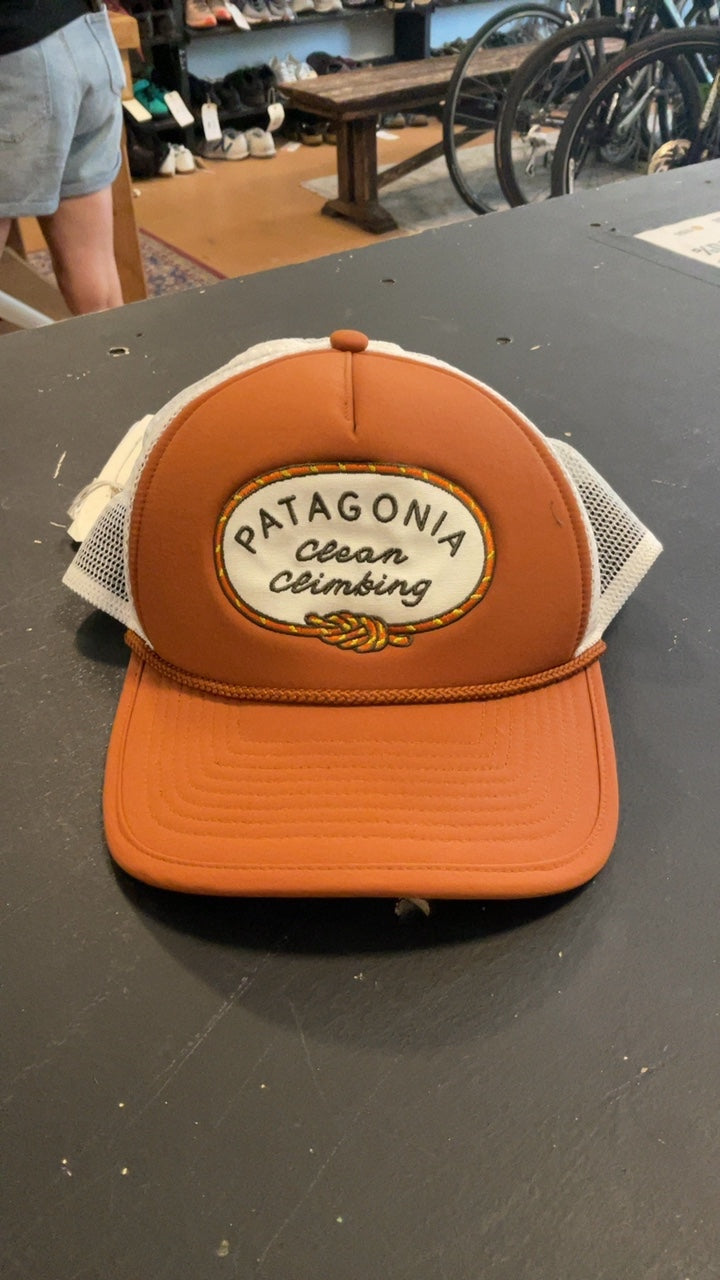 Patagonia Clean Climbing Hat (Snapback) Brown/White