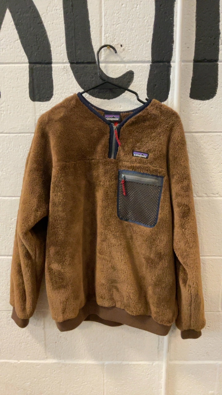 Patagonia Double Sided Fleece Pullover Sweater M Brown