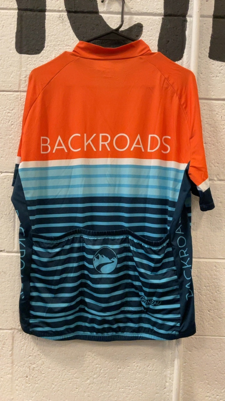 Backroads Athletic T-Shirt (Cycling) S Orange/Blue