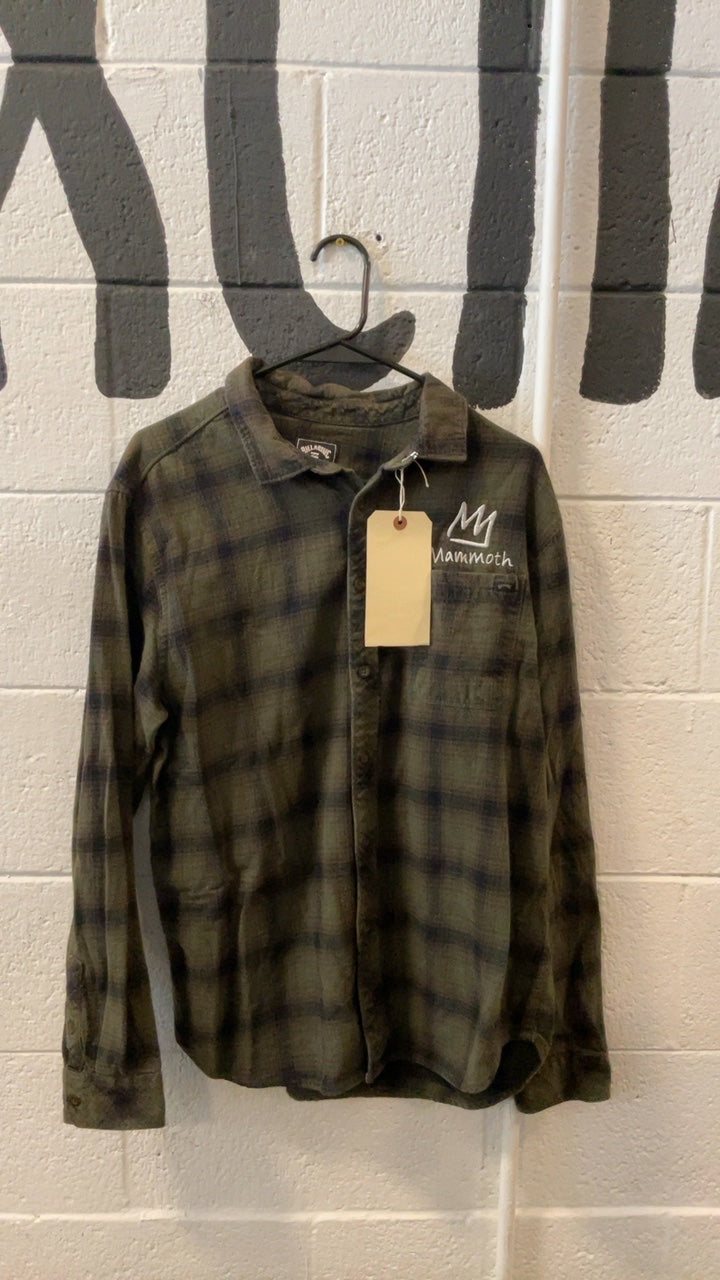 Billabong Longsleeve (Button-Up) L Green/Black
