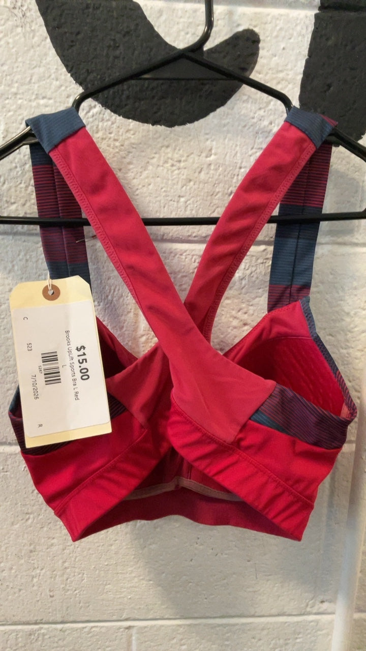 Brooks UpLift Sports Bra L Red