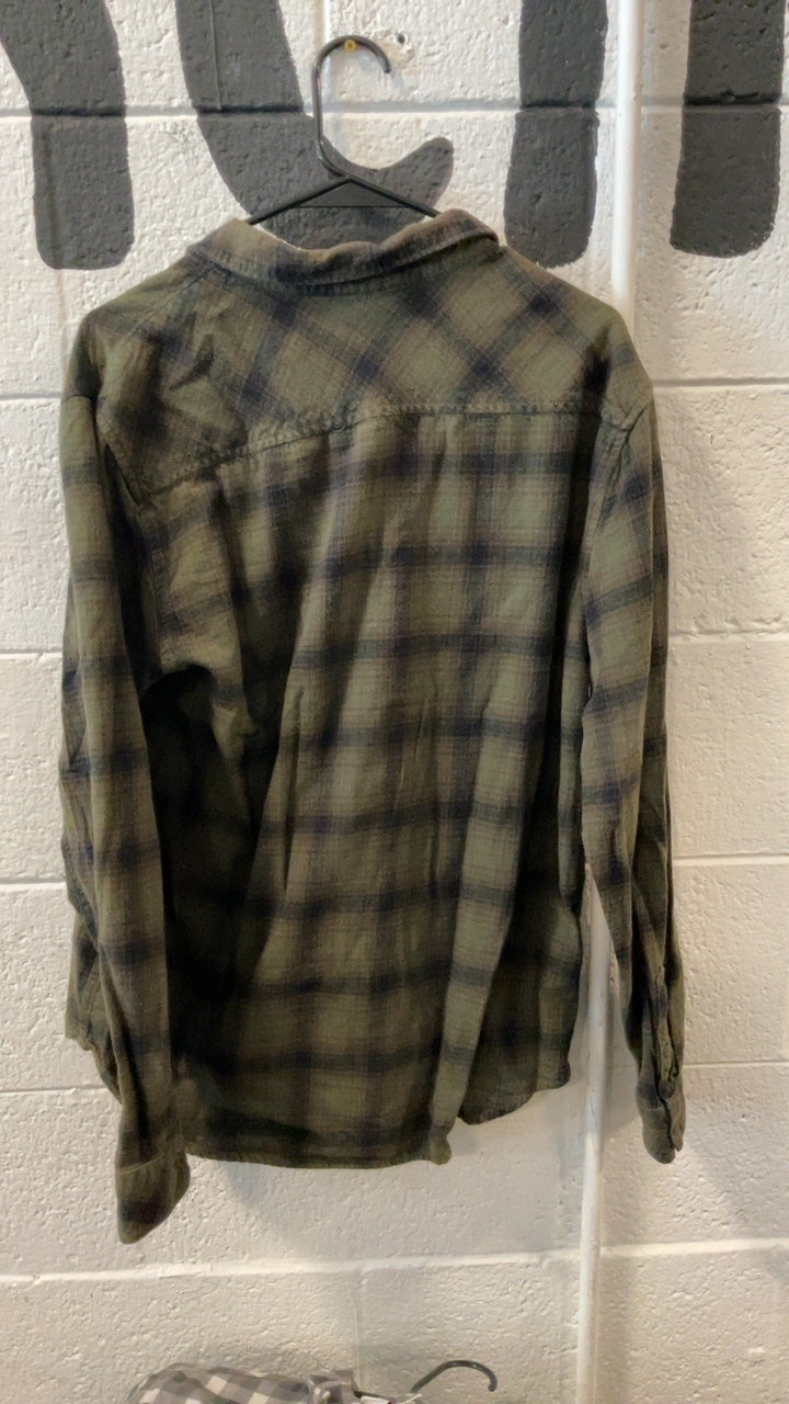 Billabong Longsleeve (Button-Up) L Green/Black