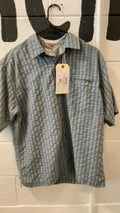 The North Face T-Shirt (Button Up) M Blue/White/Brown