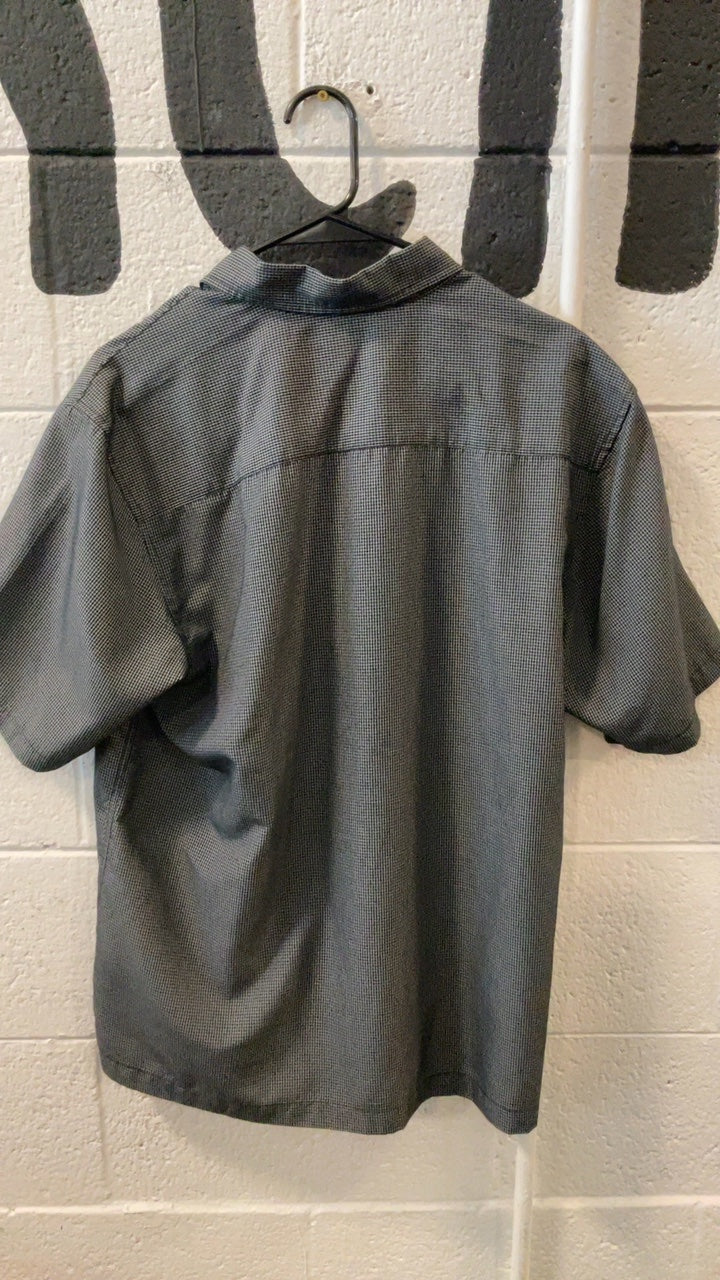 Quiksilver T-Shirt (Button Up) M Grey/White
