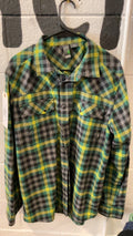Stio Flannel L Green/Grey Checkered