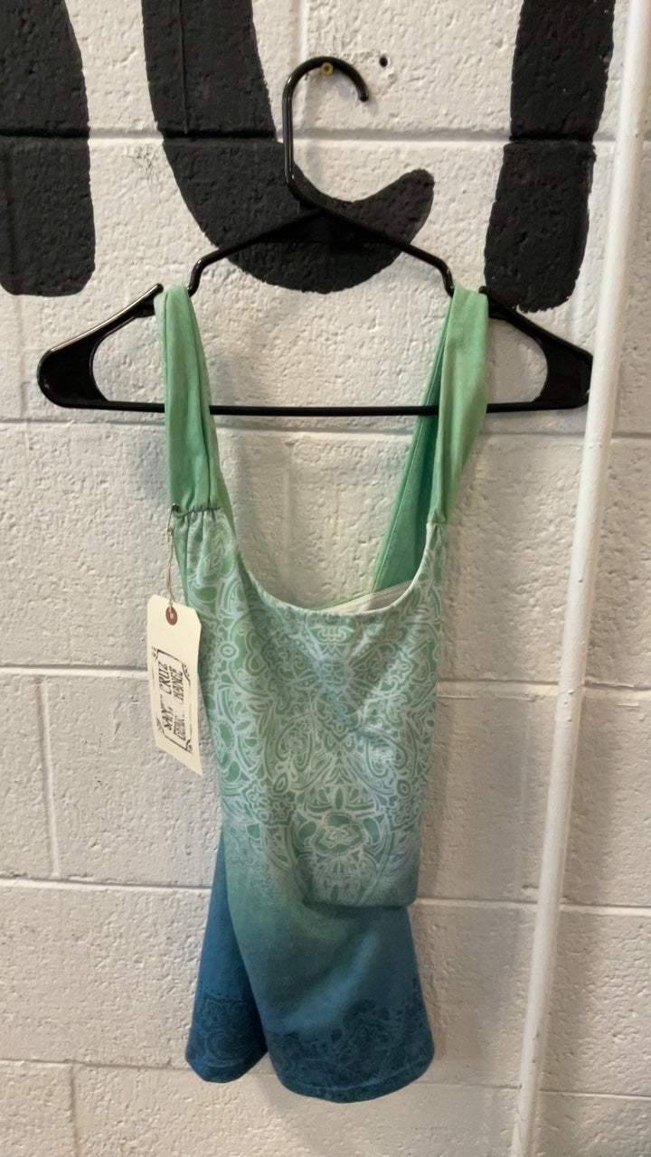 Prana Tank Top L Blue/Green Razerback
