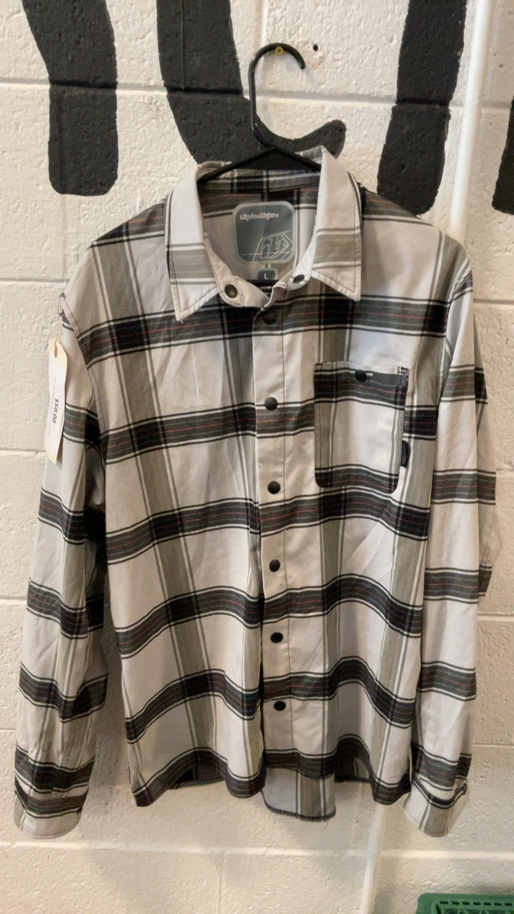 Troy Lee Designs Flannel L White/Grey