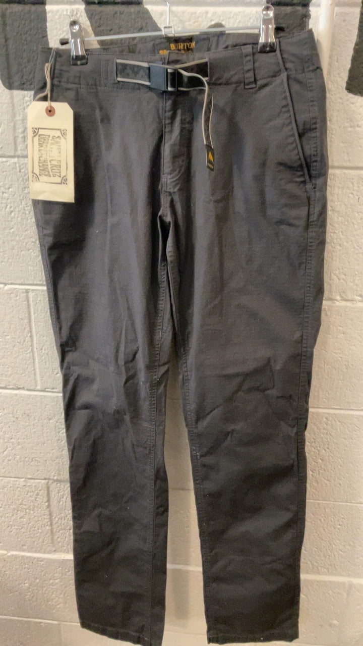 Burton Pants 28 Dark Grey w/Belt
