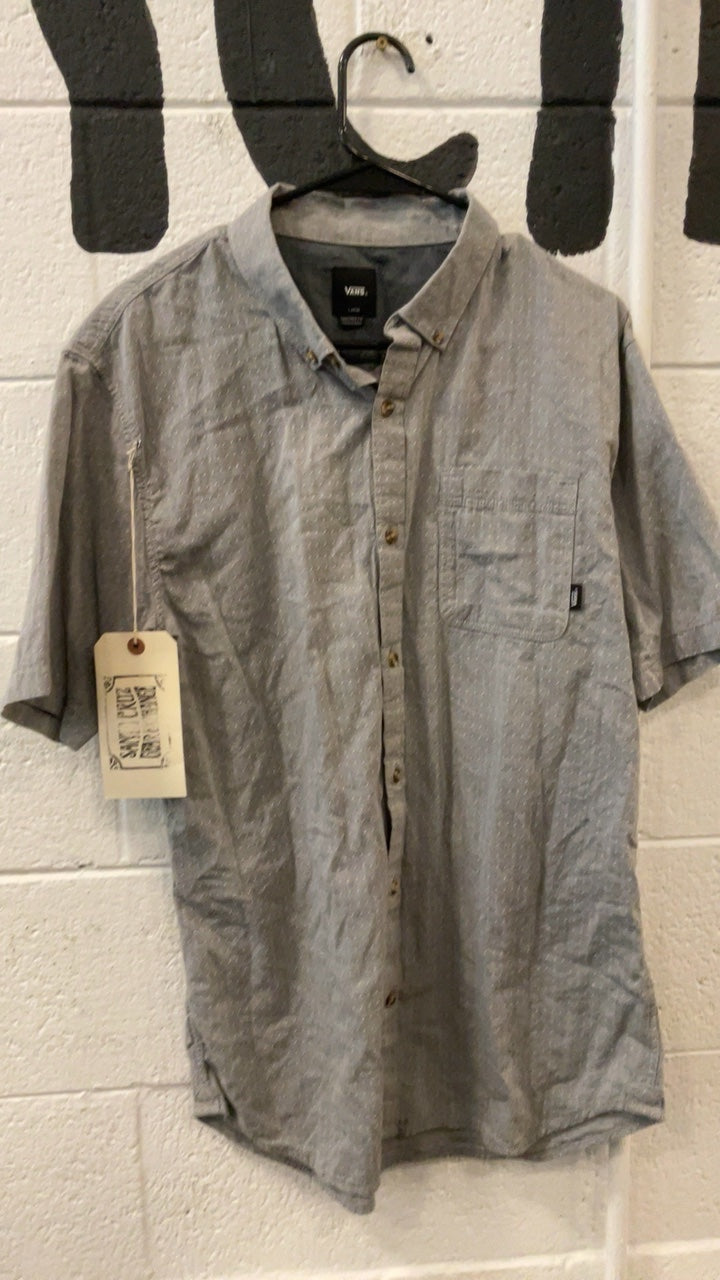 Vans Stitch Pattern Shortsleeve (Button-Up) L Grey