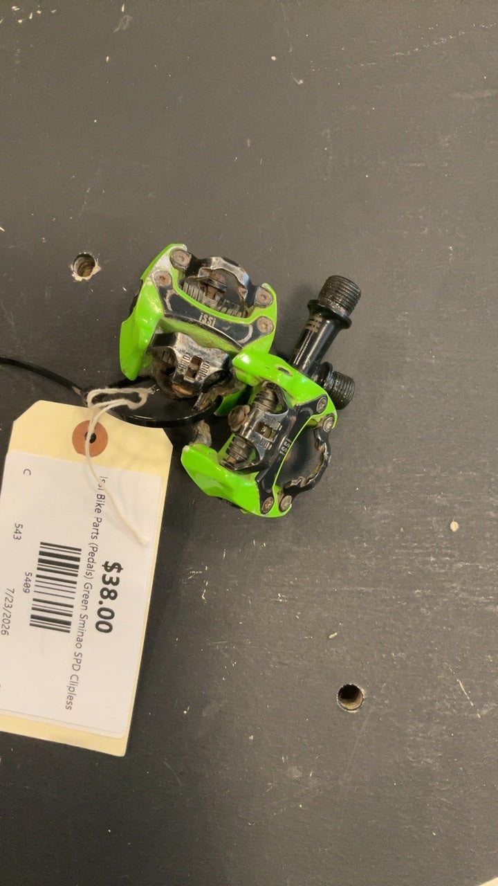 Issi Bike Parts (Pedals) Green Sminao SPD Clipless