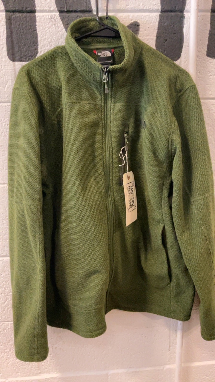 The North Face Fleece Jacket (Full-Zip) (No Hood) M Green