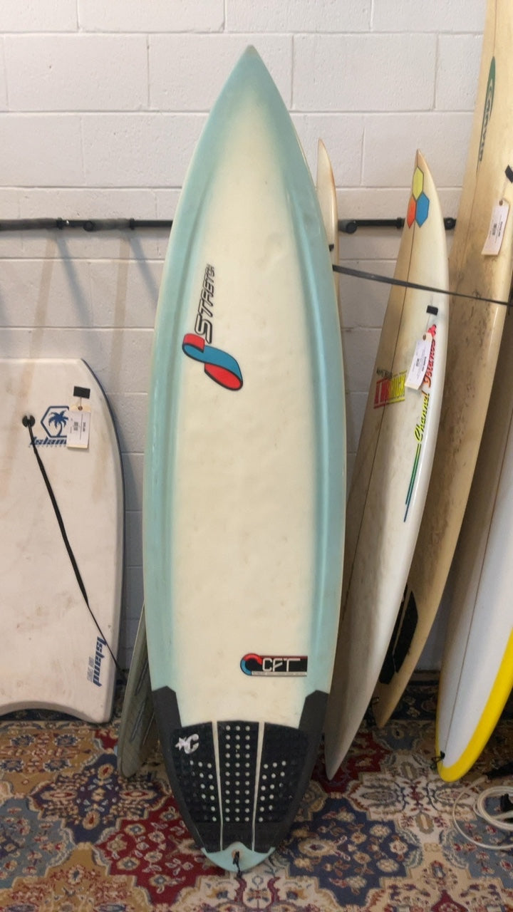 Stretch Boards "The Thing" Surfboard (Short) 6'2" White/Blue