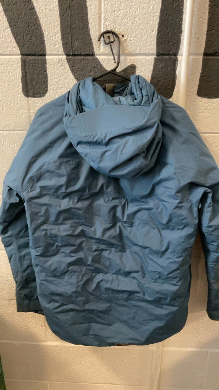 REI Down Jacket (Full Zip/ Hood) S Blue Brimmed Shell