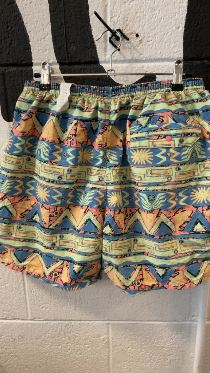 Patagonia Shorts (Board) M Blue Green Pattern Baggies