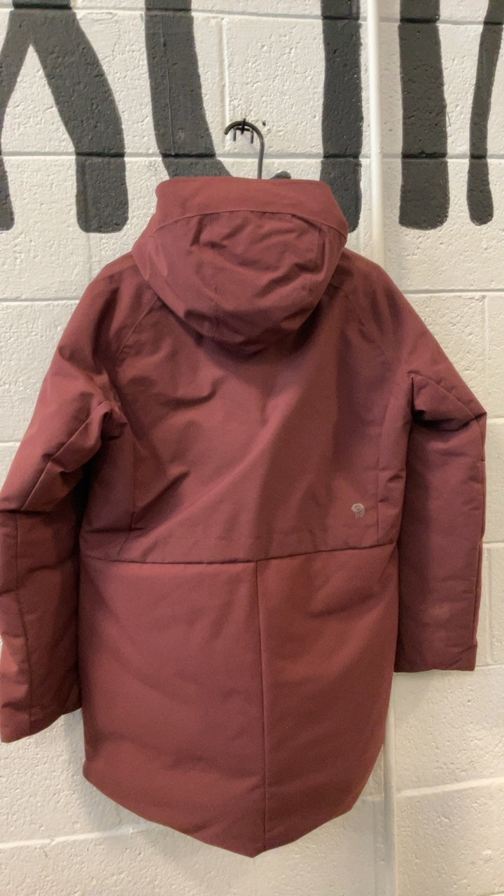 Mountain Hardwear Down Jacket M Maroon Summit Shadow Gortex Infinium