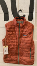 Patagonia Vest M Orange/Grey nanopuff