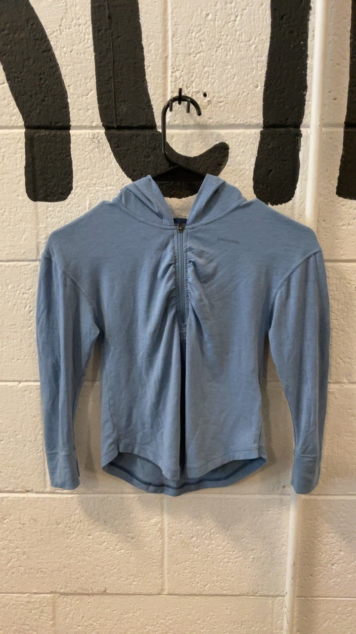 Patagonia Doe Mesa Sun Hoodie Youth 5-6 Blue