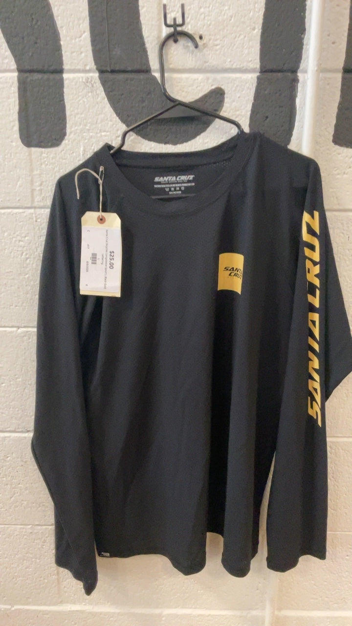 Santa Cruz Bicycles Longsleeve Sport L Black Gold Lettering