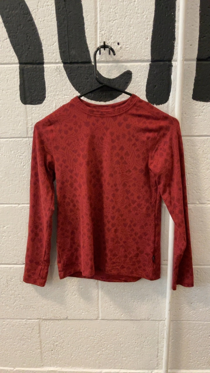 REI Longsleeve Youth 10-12 Red Floral