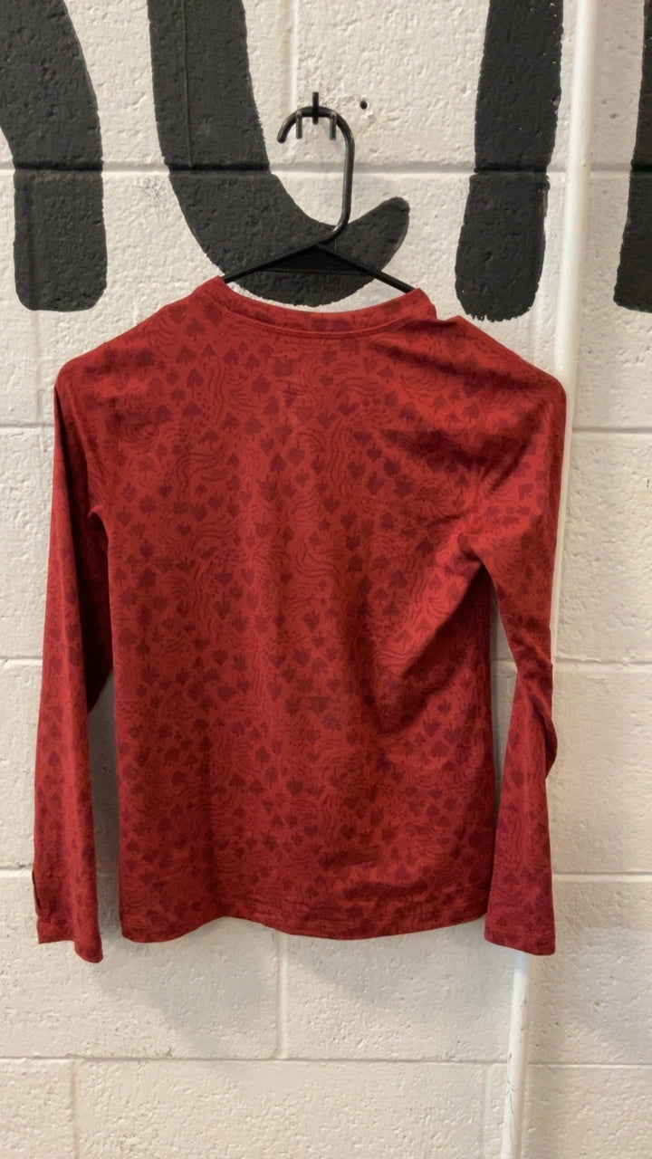REI Longsleeve Youth 10-12 Red Floral