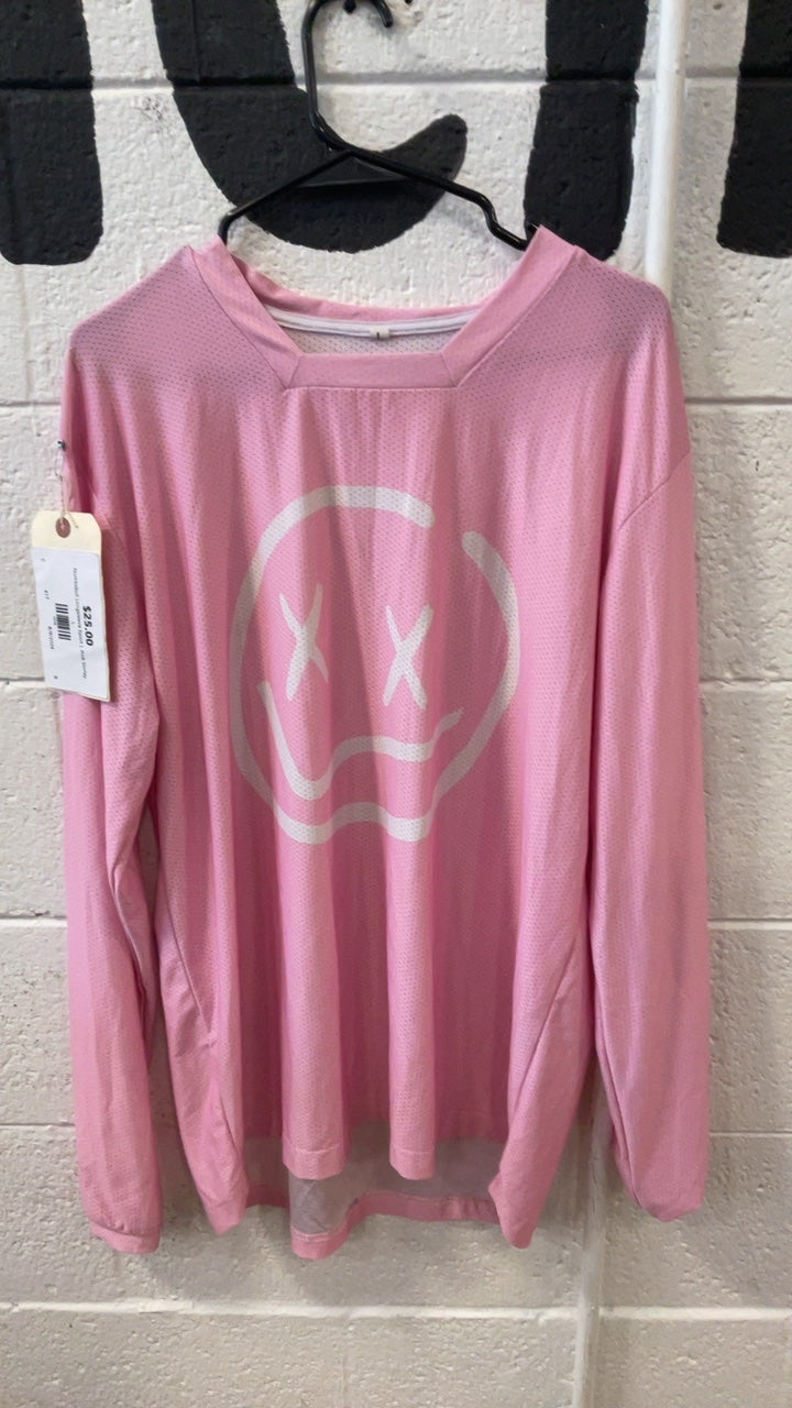 Numbskull Longsleeve Sport L Pink Smiley
