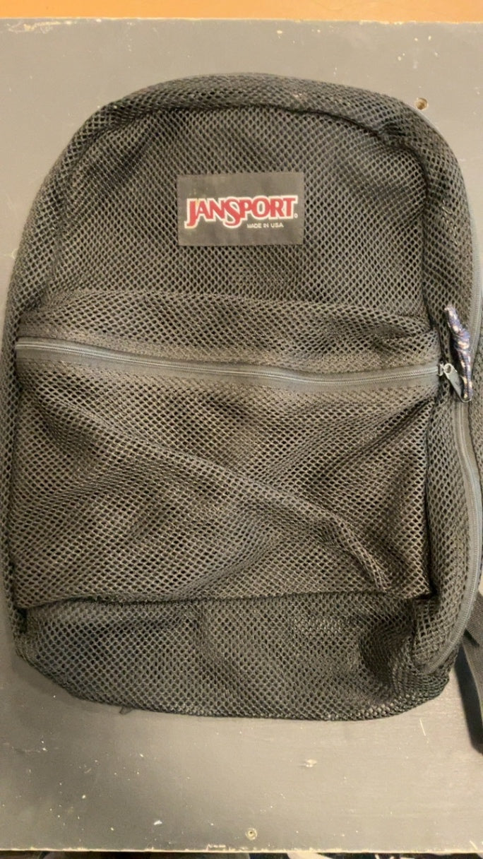 Jansport Backpack Black Mesh