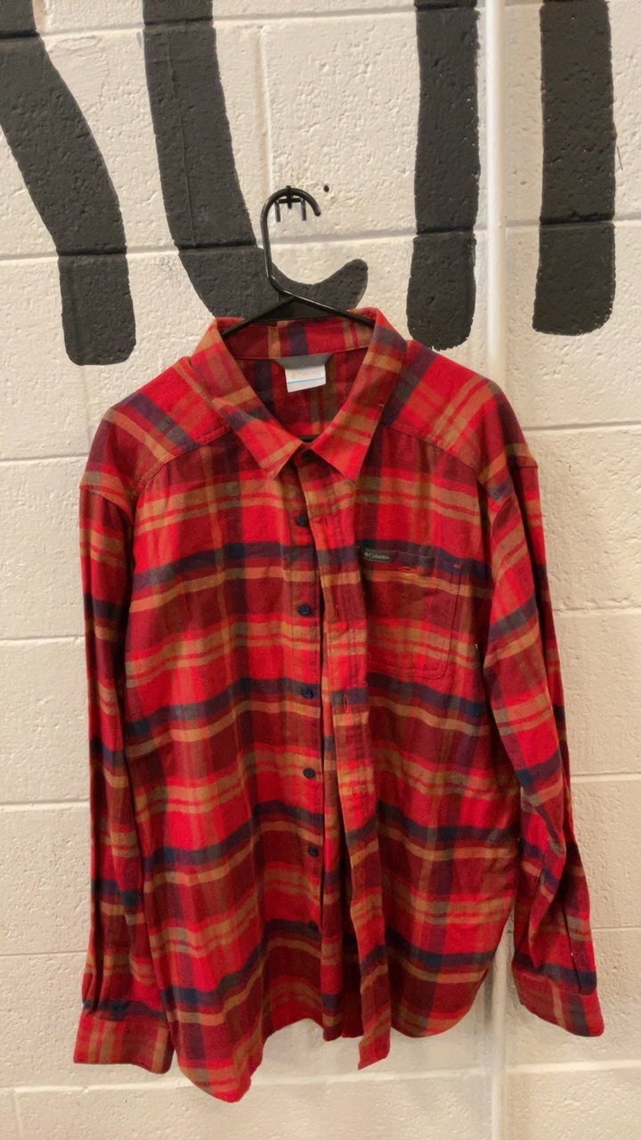 Columbia Flannel XL Red