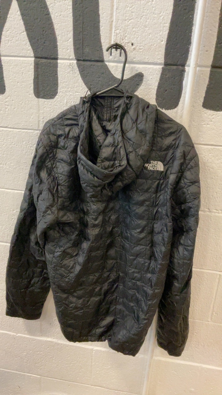 The North Face Puffy Jacket (Full Zip/ Hood) M Black Thermoball