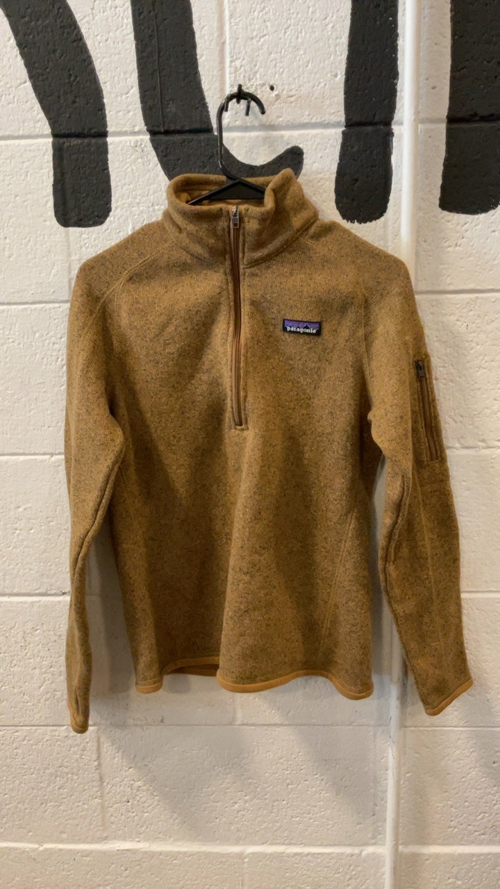 Patagonia W's Better Sweater Fleece Jacket (Quarter-Zip) (No Hood) W's S Brown