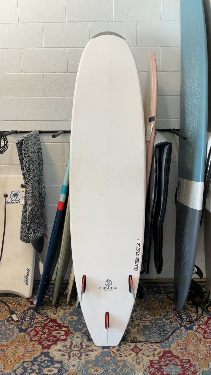 Bic Surfboards Dura-Tec Surfboard (Mid-Length) 7'9" White/Yellow/Black