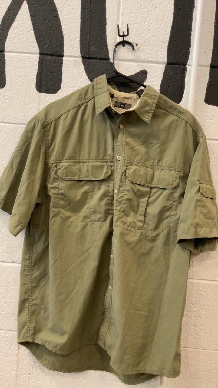 REI Short Sleeve (Button Up) M Green